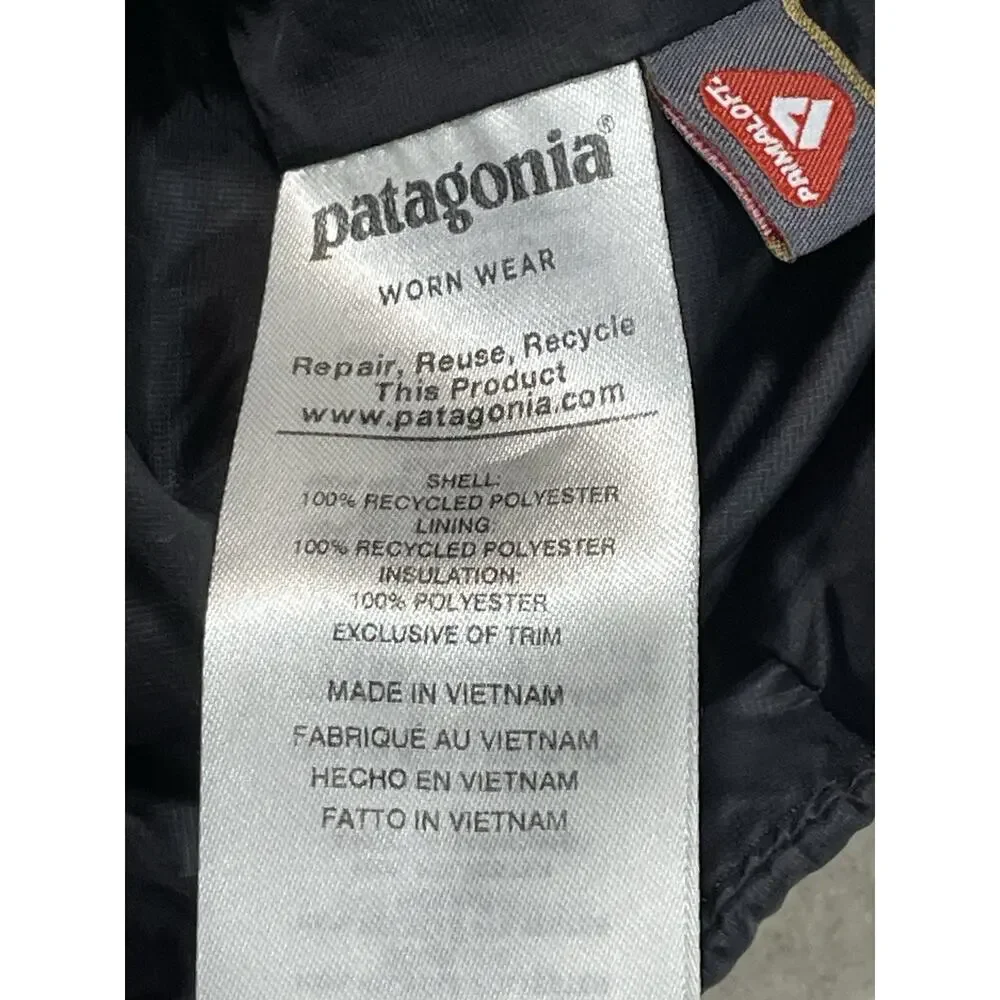 Patagonia Men’s Nano Puff Vest Prima-loft Quilted Zip With Logo Size: Small